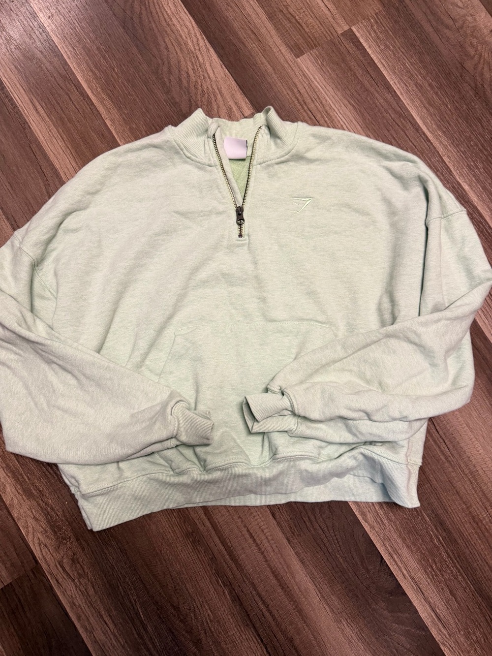 Gymshark Mint Green Oversized Quarter Zip Sweatshirt Pullover M